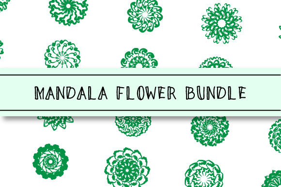 Abstract Mandala Flower Graphics for Crafts