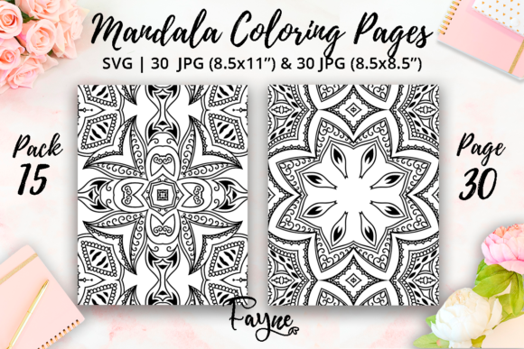 Adult Mandala Coloring Pages Pack 15 Graphics Review