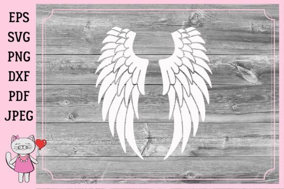 Angel Wings, in Loving Memory: Graphics for Crafts