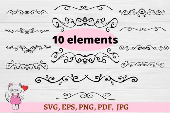 Divider, Flourish, Swirl Graphics and Decorative Elements