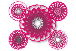 Mandala Pink Flowers Graphics for Crafts and Branding