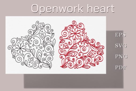 Openwork Heart Graphics and Decorative Elements Review