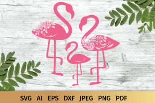 Pink Flamingo Graphics for Crafts and Branding