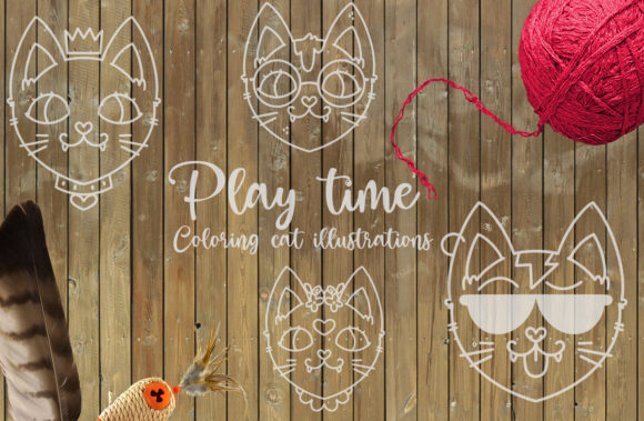 Play Time Coloring Cat Illustrations: A Brand Designer’s Review for Graphics and Crafts Campaigns