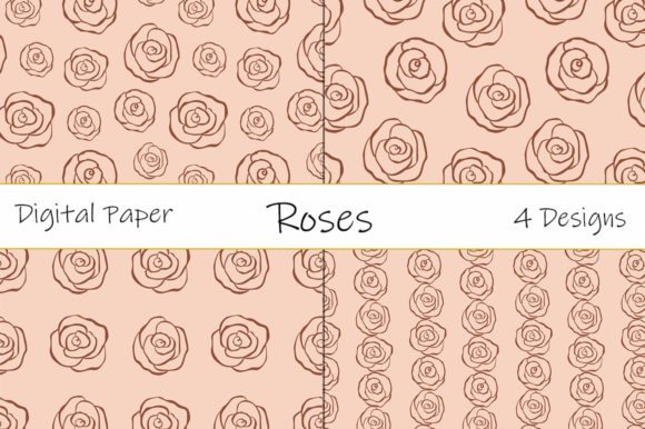 Roses Pattern Vector Illustration Graphics and Patterns Review
