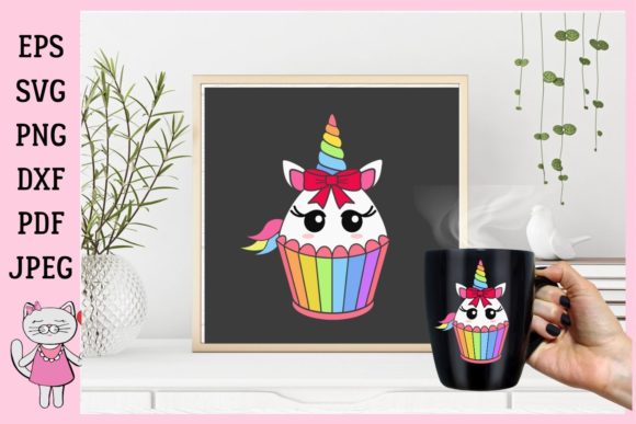 Unicorn Cupcake, Birthday Party Decoration Graphics and Crafts Review