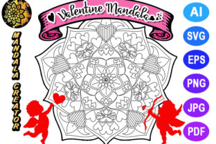 Valentine Mandala for Adult Coloring -01