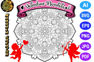 Valentine Mandala for Adult Coloring -07