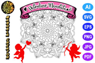 Valentine Mandala for Adult Coloring -14 Graphics and Coloring Pages